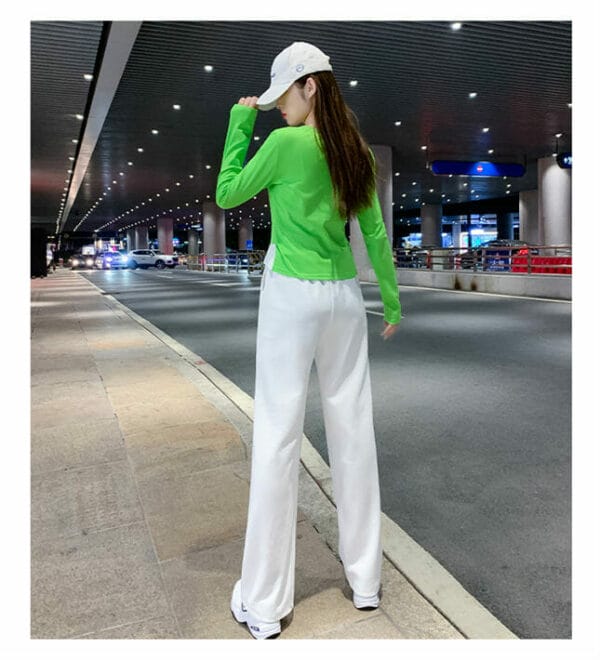 Autumn 2 Colors Slim T-shirt with Casual Long Pants 6