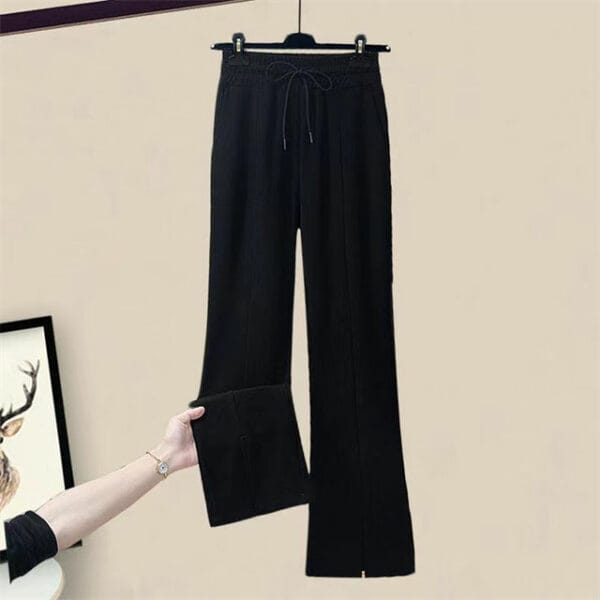 Autumn New Fake-two-piece Tops with Straight Long Pants 6