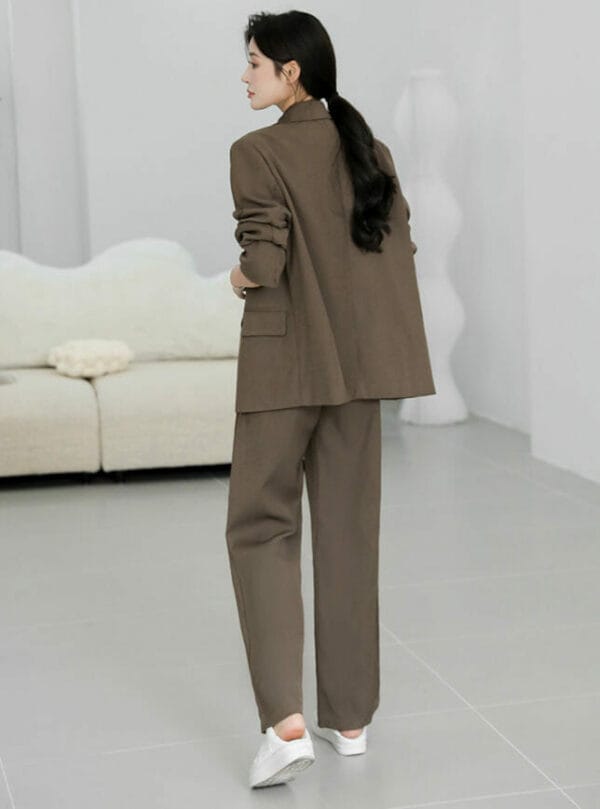 Boutique Fashion Detachable Tailored Collar Loosen Long Suits 6