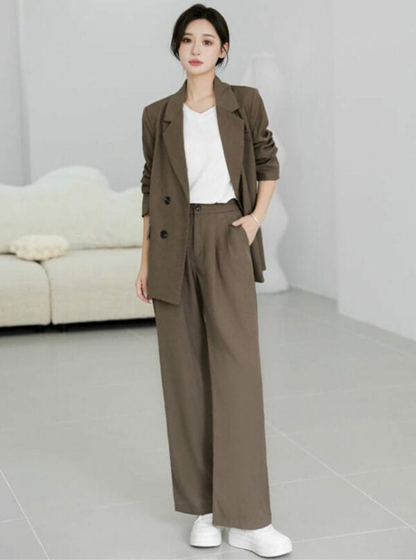 Boutique Fashion Detachable Tailored Collar Loosen Long Suits 4