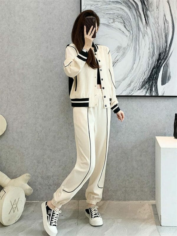 Casual Fashion 2 Colors Single-breasted Two Pieces Long Suits 2