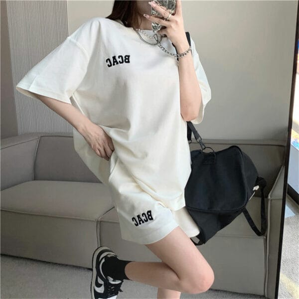 Casual Fashion 3 Colors Letters Embroidery Short Suits 3