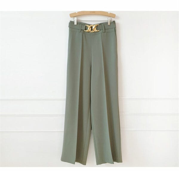 Elegant Fashion 2 Colors Flouncing Blouse with Long Pants 8
