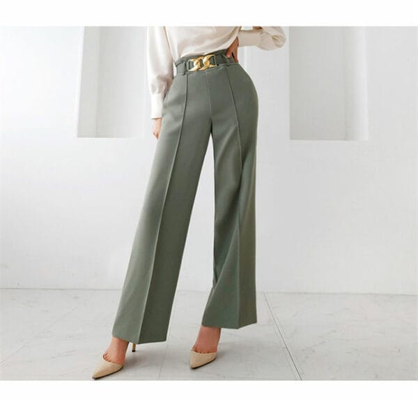 Elegant Fashion 2 Colors Flouncing Blouse with Long Pants 5