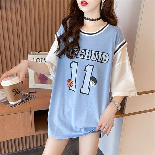 Fresh Fashion 4 Colors Letters Printings Loosen T-shirt 3