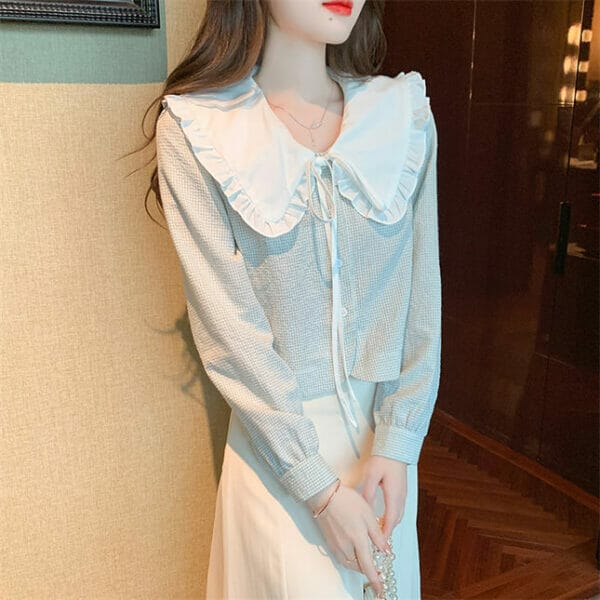 Fresh Flouncing Doll Collar Long Sleeve Blouse 3