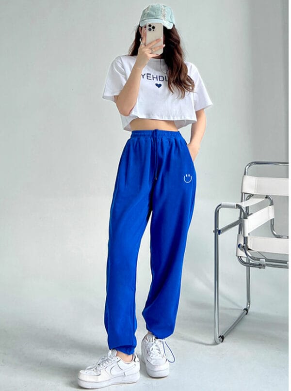 Hip-hop Fashion Loosen T-shirt with Cotton Jogger Pants 2