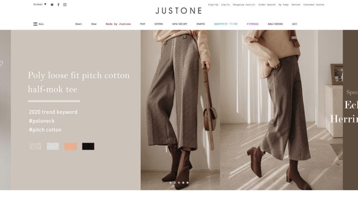 Justone Korean clothes store