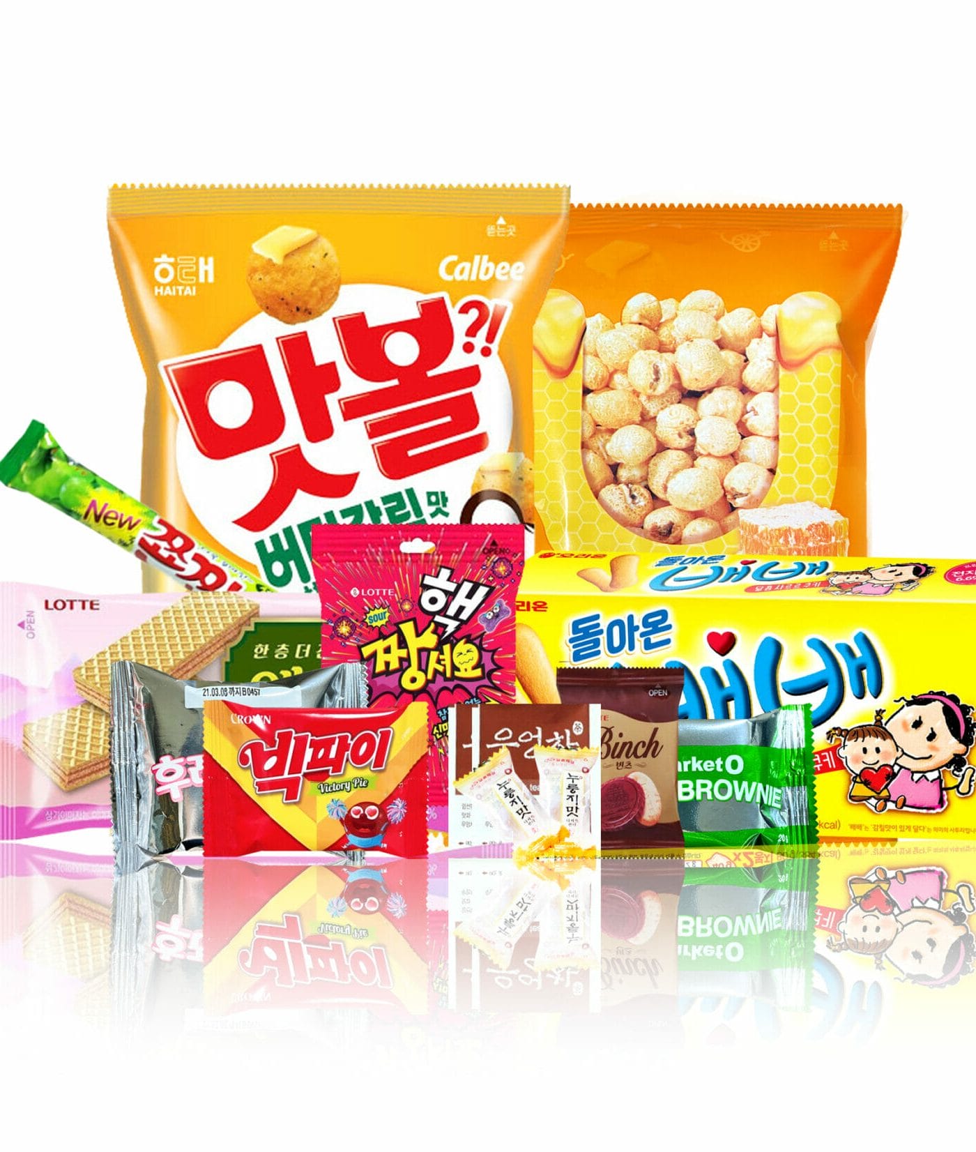 Example contents from Korea Snack Box