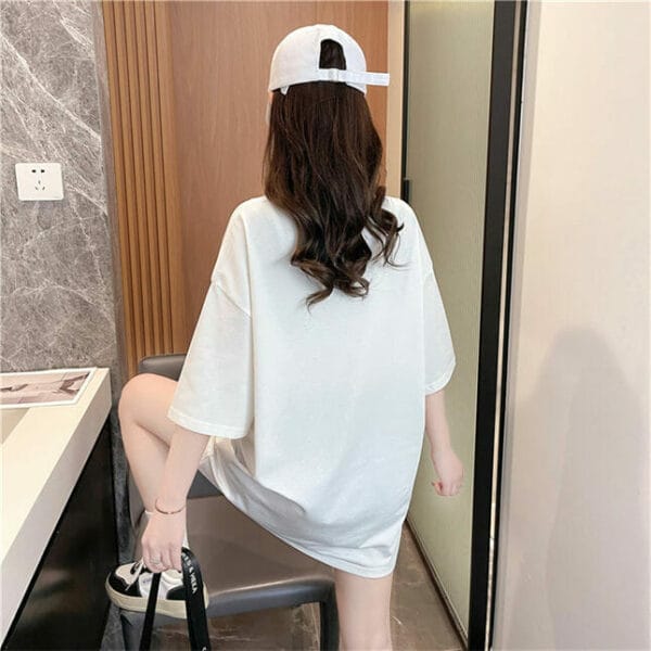 Lovely Fashion Cartoon Printings Round Neck Cotton Tee 5