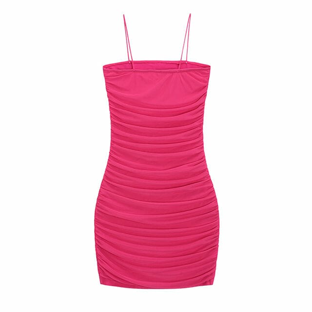 Lovely Sexy Pleated Cotton Straps Bodycon Dress • Seoulinspired