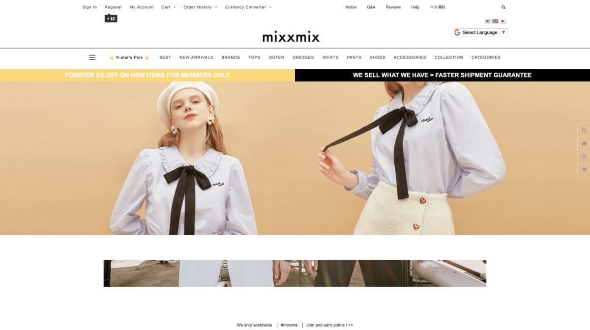 Mixxmix Korean fashion and clothes store
