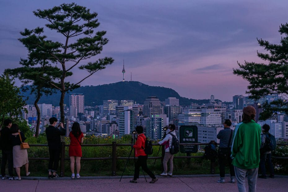 Namsan Tower Seoul Sunset