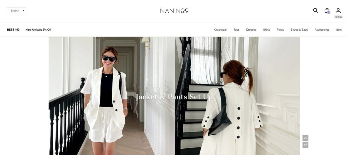Naning9 Korean clothes website
