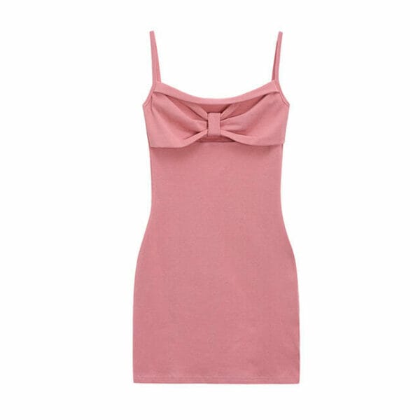 Pretty Summer Fashion Bowknot Straps Skinny Dress 5