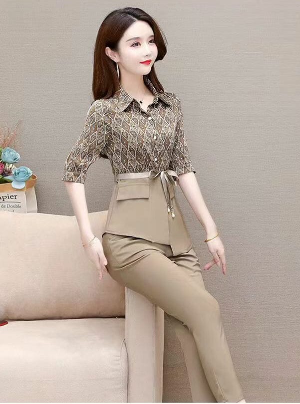 Retro blouses hot sale and pants