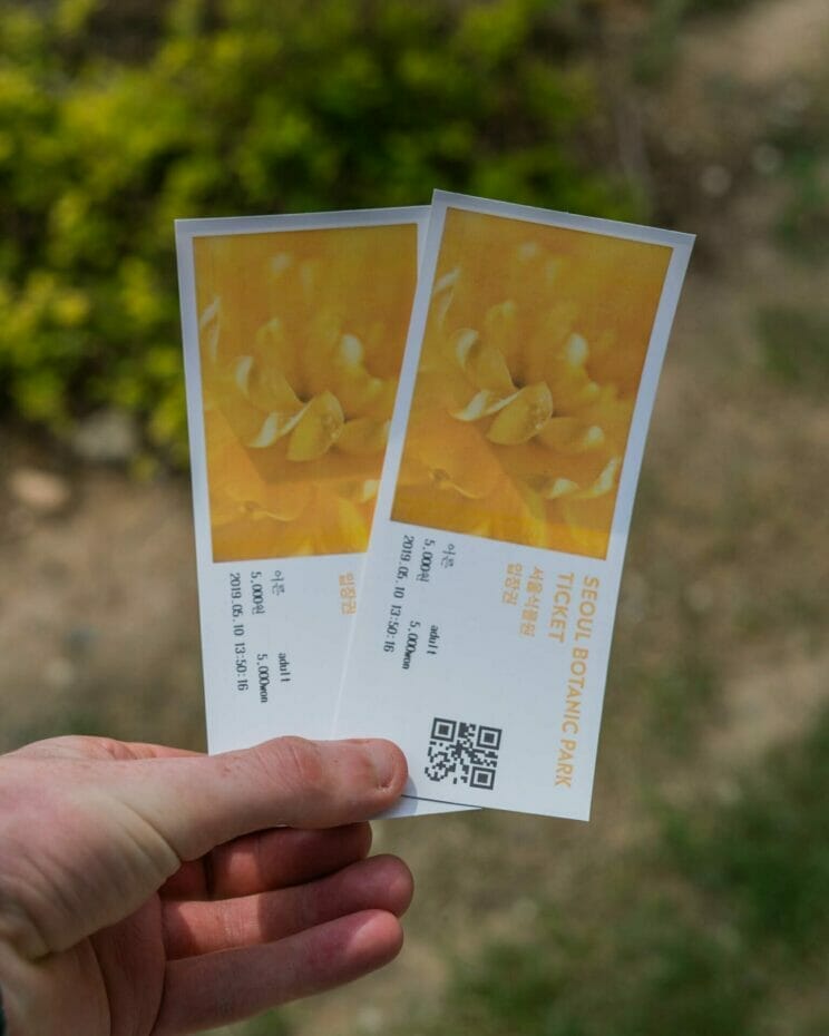 Seoul botanic park tickets