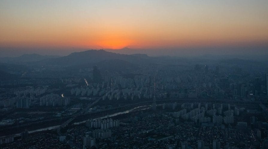 Seoul Sunset from Lotte Tower