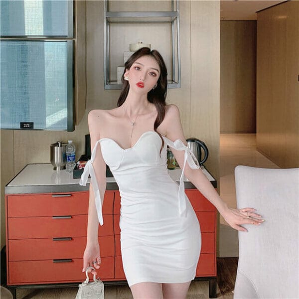 Sexy Fashion 3 Colors Padded Low Bust Straps Dress 2