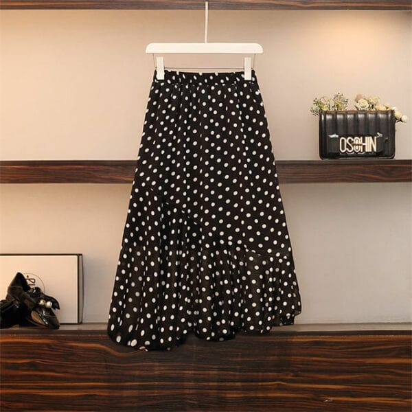 Simple Plus Fashion Heart T-shirt Fishtail Dots A-line Skirt 5
