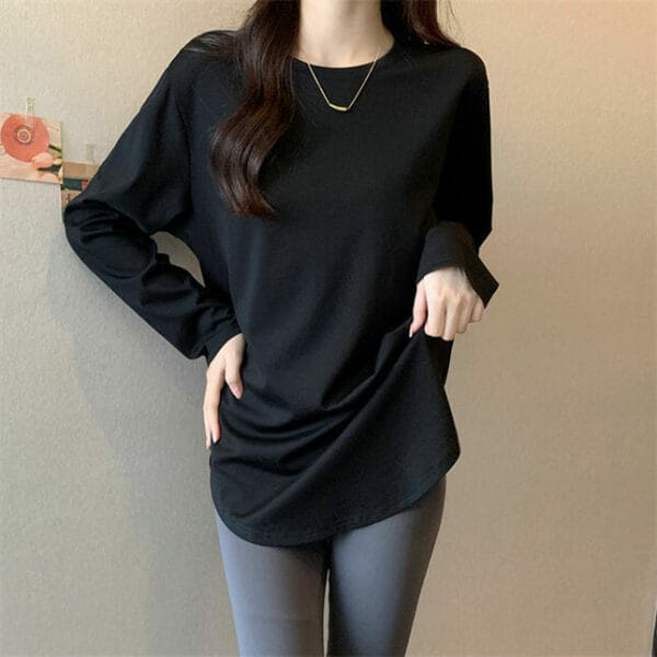 Spring New 4 Colors Round Neck Loosen Cotton T-shirt 3