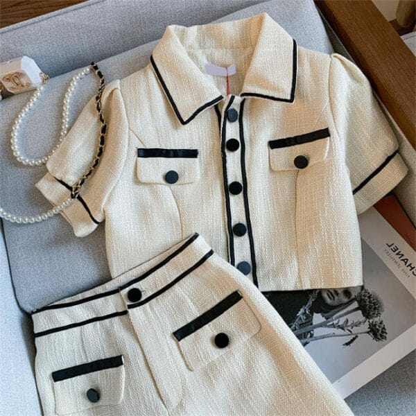 Stylish Korea Single-breasted Shirt Collar Short Suits 2