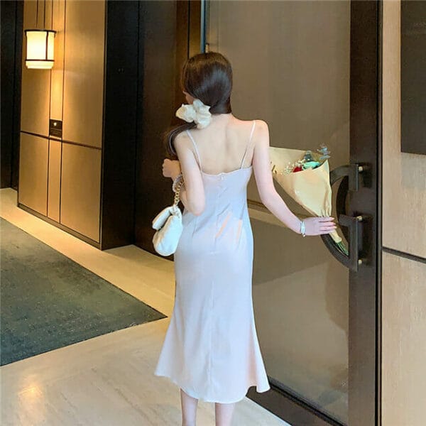 Summer Fashion Heaps Collar Split Straps Dress 4