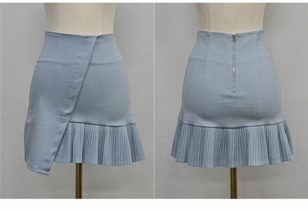 Summer New Twisted Cotton Tees with Pleated Short Skirt 6